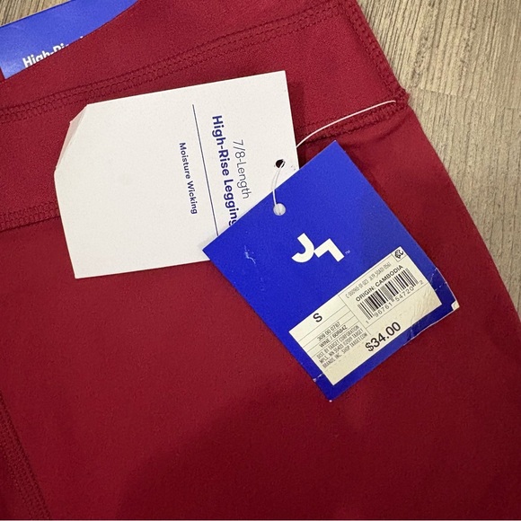 JoyLab Women's High-Rise Red 7/8 Leggings Size Small Moisture Wicking NWT - Picture 3 of 9